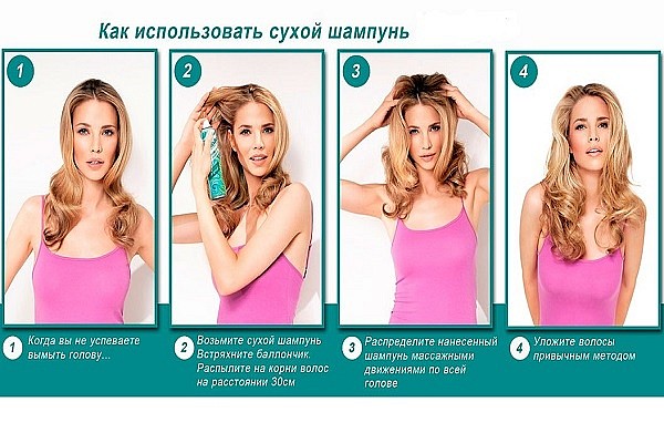 Как использовать сухой шампунь для волос - пошагово