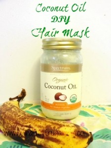 Banana and coconut oil mask
