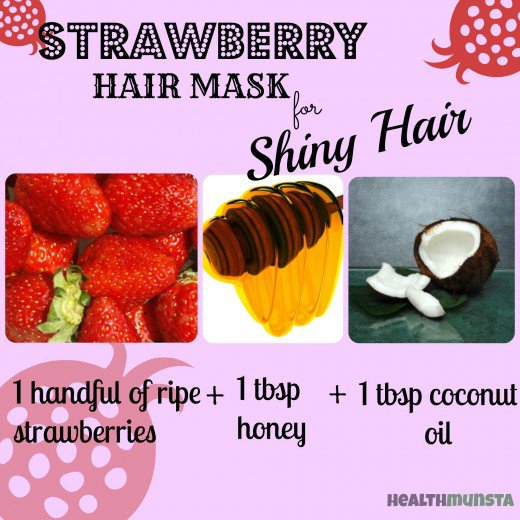 Strawberry coconut oil mask