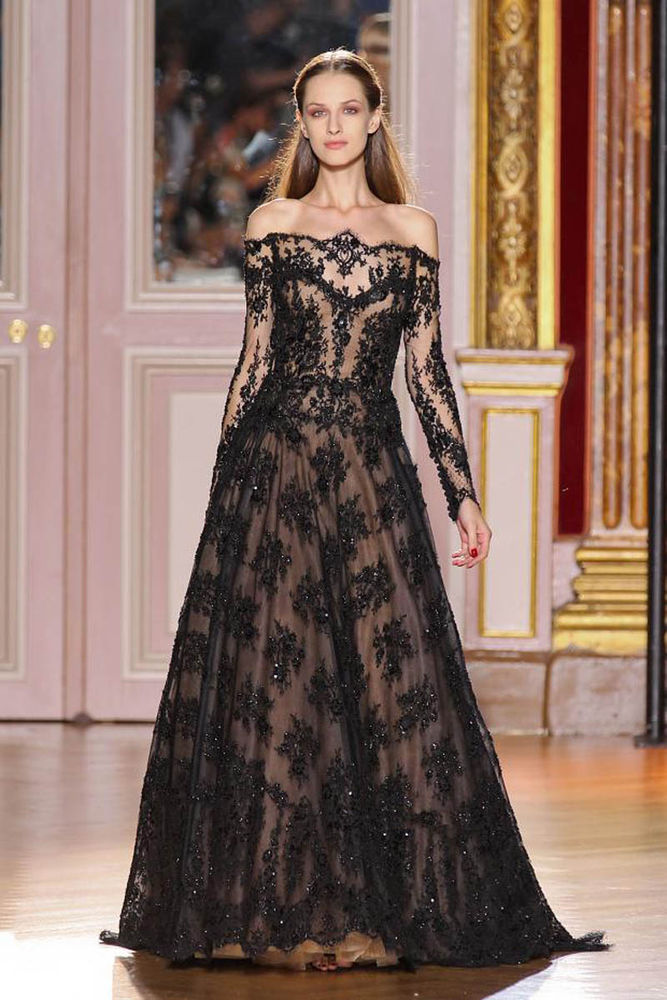 Чёрное свадебное платье — стильно, изящно, благородно, фото № 24