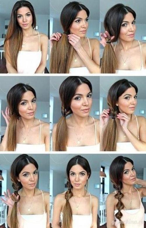 Прически на длинные волосы в домашних условиях. Идеи прически на длинные волосы с хвостом