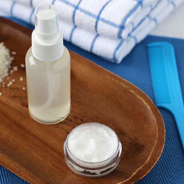 Leave-in hair conditioner at home