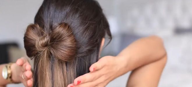 как сделать бант из волос пошаговая инструкция восьмой